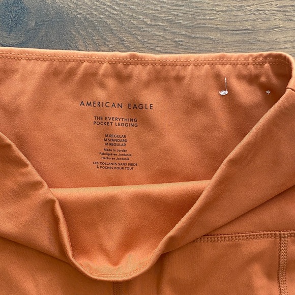 American Eagle The Everything Pocket Leggings Brown Tan Double Pocket M Regular - Picture 4 of 5